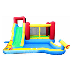 POGO Inflatable Bouncers 7.4' Backyard Kids Deluxe Inflatable Water Slide Bouncer with Splash Cannon and Pool by POGO 9.5'H Backyard Kids Inflatable Water Slide Cannon Pool POGO SKU# 5119