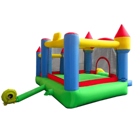 POGO Inflatable Bouncers 7' Backyard Kids Deluxe 3-in-1 Castle Inflatable Bounce House with Slide by POGO 781880258421 7980 7' Backyard Kids Deluxe 3-in-1 Castle Inflatable Bounce House w/ Slide