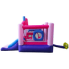 Image of POGO Inflatable Bouncers 8' Backyard Kids Deluxe Pink Dream House Inflatable Bounce House with Slide by POGO 754972375153 7984 8' Backyard Kids Deluxe Pink Dream House Inflatable Bounce w/ Slide