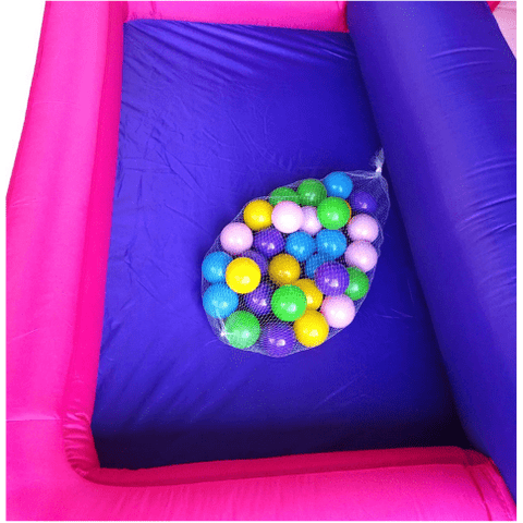 POGO Inflatable Bouncers 8' Backyard Kids Deluxe Pink Dream House Inflatable Bounce House with Slide by POGO 754972375153 7984 8' Backyard Kids Deluxe Pink Dream House Inflatable Bounce w/ Slide