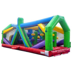 30' Retro Radical Run Extreme Unit #1 Inflatable Obstacle Course with Blower by POGO