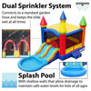 Image of POGO Inflatable Bouncers Crossover Rainbow Dual Lane Bounce House Slide with Pool with Blower, Backyard Party Package by POGO 754972302722 5521 Crossover Rainbow Dual Lane Bounce House Slide Pool Backyard Party