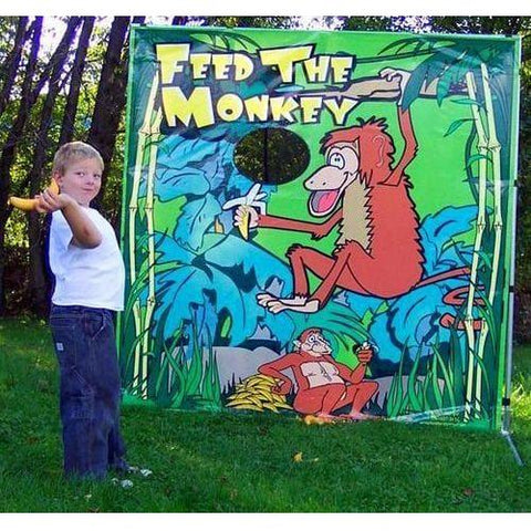 POGO Inflatable Bouncers Feed the Monkey Interactive Carnival Frame Game by POGO 1693