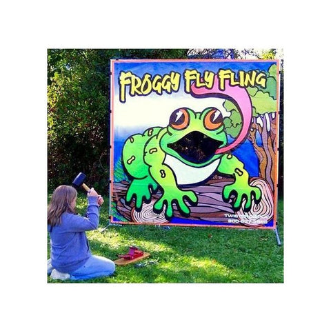 POGO Inflatable Bouncers Froggy Fly Fling Interactive Carnival Frame Game by POGO