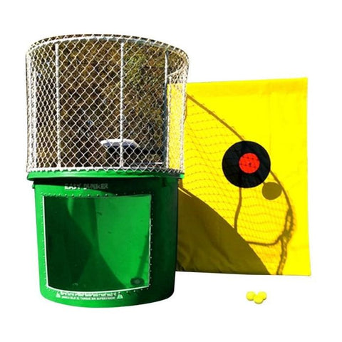 POGO Inflatable Bouncers Green Portable Dunking Booth with New Wingless Design by POGO 754972370028 1713 Green Portable Dunking Booth with New Wingless Design SKU# 1715