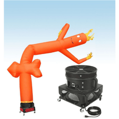 18' Fly Guy Inflatable Tube Man with Blower - Orange Arrow by POGO