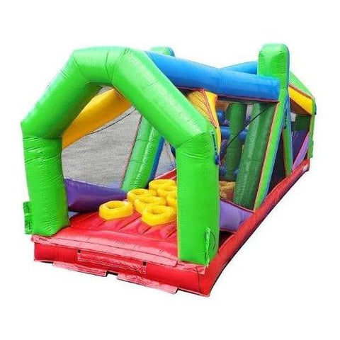 POGO Obstacle Course 30' Retro Radical Run Extreme Unit #2 Inflatable Obstacle Course with Blower by POGO 754972370080 6507 30' Retro Radical Run Extreme Unit 2 Inflatable Obstacle Course Blower