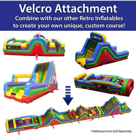 POGO Obstacle Course 40' Retro Inflatable Rock Climb Slide with Blower by POGO 754972366403 2294 40' Retro Inflatable Rock Climb Slide with Blower by POGO SKU# 2294