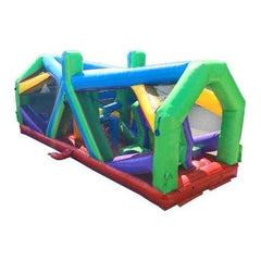 12'H Retro Radical Run Extreme Unit #4 Inflatable Obstacle Course with Blower by POGO