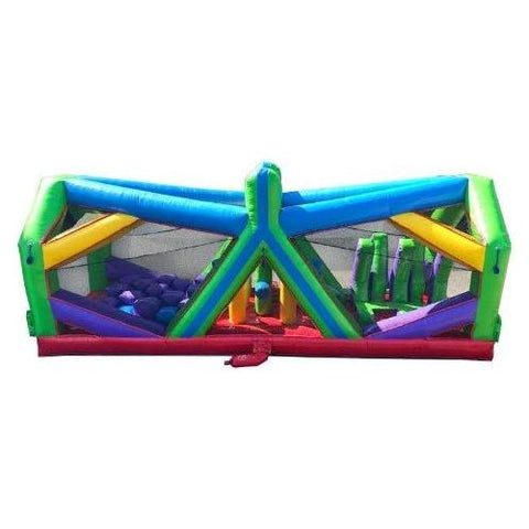 POGO Obstacle Courses 30' Retro Radical Run Extreme Unit #4 Inflatable Obstacle Course with Blower by POGO 754972370103 6509 30' Retro Radical Run Extreme Unit4 Inflatable Obstacle Course Blower