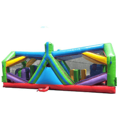 12'H Retro Radical Run Extreme Unit #5 Inflatable Obstacle Course with Blower by POGO