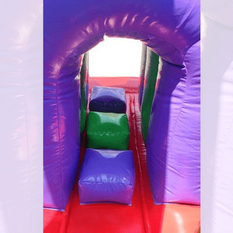 POGO Obstacle Courses 30' Retro Radical Run Extreme Unit #5 Inflatable Obstacle Course with Blower by POGO 754972370110 6510 30' Retro Radical Run Extreme Unit5 Inflatable Obstacle Course Blower