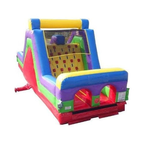 POGO Obstacle Courses 30' Retro Rainbow Inflatable Rock Climb Slide with Blower by POGO 754972354974 3470 30' Retro Rainbow Inflatable Rock Climb Slide with Blower by POGO 3470