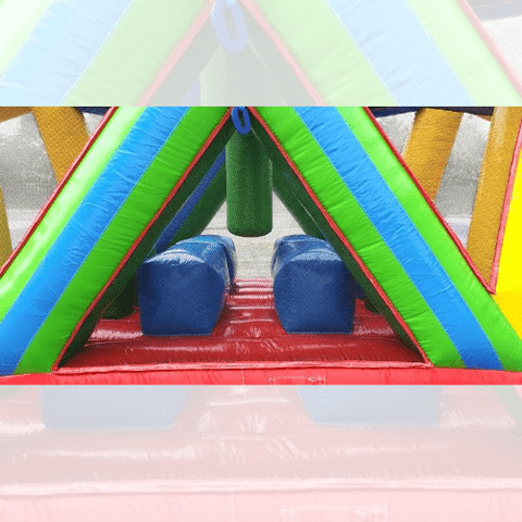 POGO Obstacle Courses 40' Retro Radical Run Extreme Unit #3 Inflatable Obstacle Course with Blower by POGO 754972370097 6508 40' Retro Radical Run Extreme Unit3 Inflatable Obstacle Course Blower