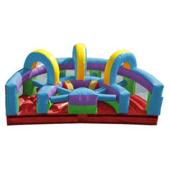 POGO Obstacle Courses Retro Rainbow U-Turn Inflatable Obstacle Course with Blower by POGO 754972349116 3479