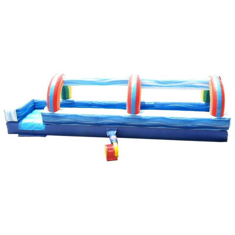 POGO SLIP N SLIDE 25' Blue Marble Inflatable Slip n Slide with Blower by POGO 754972348331 2849 25' Blue Marble Inflatable Slip n Slide with Blower by POGO SKU# 2849