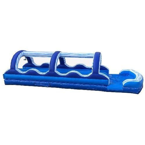 POGO Slip N Slides 35' Blue Marble Dual Lane Inflatable Slip n Slide with Blower with Velcro by POGO 754972364751 5344 35' Blue Marble Dual Lane Inflatable Slip n Slide Blower Velcro #5344