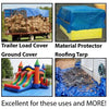 Image of POGO Tarps 10' x 40' Blue & Silver Multi-Purpose Water Resistant Poly Tarp Cover by POGO 754972337878 267 10' x 40' Blue & Silver Multi-Purpose Water Resistant Poly Tarp Cover