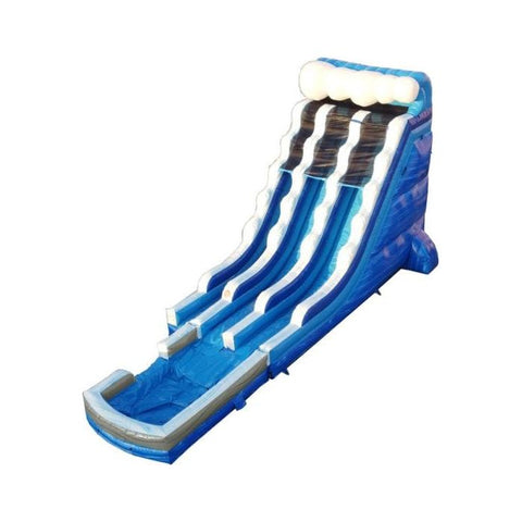 POGO Water Parks & Slides 22' Blue Marble Wave Dual Lane Inflatable Water Slide with Blower and Splash Pool by POGO 18' Purple Marble Inflatable Water Slide with Blower POGO SKU2734-179