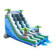 22'H Tropical Marble Wave Dual Lane Inflatable Water Slide with Blower