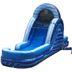 POGO Water Slides 12' Blue Marble Rear Entry Wet / Dry Inflatable Slide by POGO 754972307017 7085