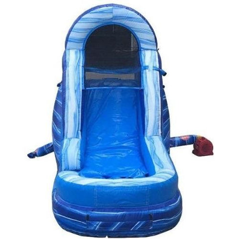POGO Water Slides 12' Blue Marble Rear Entry Wet / Dry Inflatable Slide by POGO 754972307017 7085