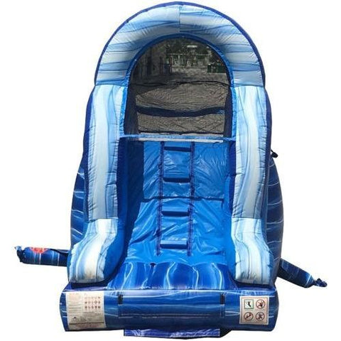 POGO Water Slides 12' Blue Marble Rear Entry Wet / Dry Inflatable Slide by POGO 754972307017 7085