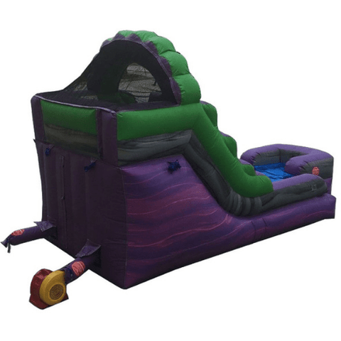 POGO Water Slides 12' Purple Marble Inflatable Water Slide with Blower by POGO 754972312172 2492 12' Purple Marble Inflatable Water Slide with Blower by POGO SKU#2492