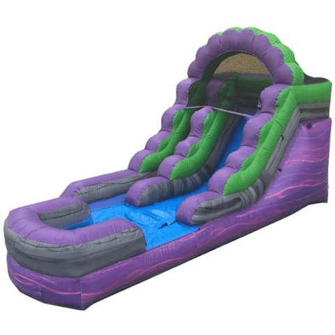 POGO Water Slides 12' Purple Marble Inflatable Water Slide with Blower by POGO 754972312172 2492 12' Purple Marble Inflatable Water Slide with Blower by POGO SKU#2492