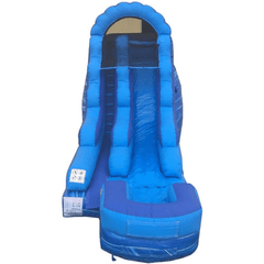 15'H Blue Marble Inflatable Water Slide with Blower by POGO