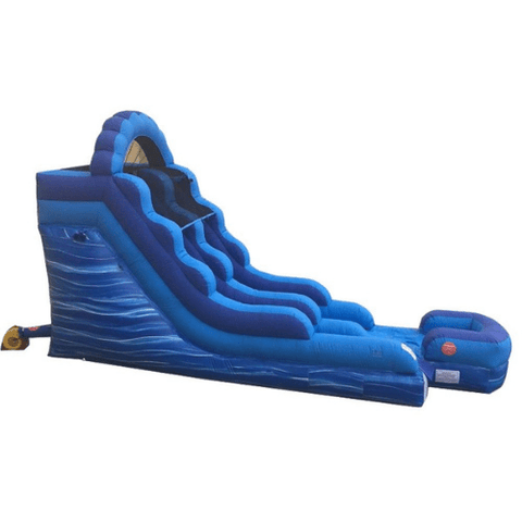 POGO Water Slides 15' Blue Marble Inflatable Water Slide with Blower by POGO 754972312226 2518 15' Blue Marble Inflatable Water Slide with Blower by POGO SKU# 2518