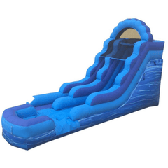 POGO Water Slides 15' Blue Marble Inflatable Water Slide with Blower by POGO 754972312226 2518 15' Blue Marble Inflatable Water Slide with Blower by POGO SKU# 2518