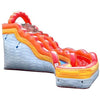 Image of POGO Water Slides 17' Fire Marble Curved Inflatable Water Slide with Blower by POGO 754972366175 7647