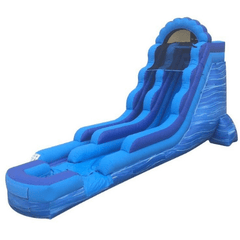 POGO Water Slides 18' Blue Marble Inflatable Water Slide with Blower by POGO 754972307024 2687 18' Blue Marble Inflatable Water Slide with Blower by POGO SKU#2687