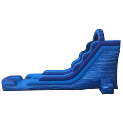 18' Blue Marble Inflatable Water Slide with Blower by POGO