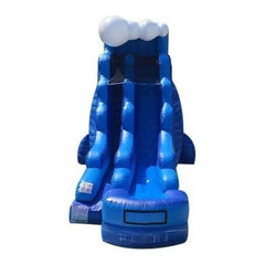 18' Blue Marble Wave Inflatable Water Slide with Blower by POGO