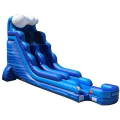 POGO Water Slides 18' Blue Marble Wave Inflatable Water Slide with Blower by POGO 754972307062 2702 18' Blue Marble Wave Inflatable Water Slide w Blower by POGO SKU#2702