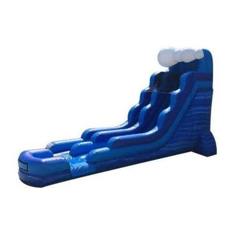 POGO Water Slides 18' Blue Marble Wave Inflatable Water Slide with Blower by POGO 754972307062 2702 18' Blue Marble Wave Inflatable Water Slide w Blower by POGO SKU#2702