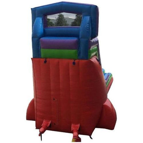 POGO Water Slides 18' Modular Retro Rainbow Inflatable Water Slide with Blower and Monster Truck Panel by POGO 7497 18' Modular Retro Rainbow Inflatable Water Slide Monster Truck Panel