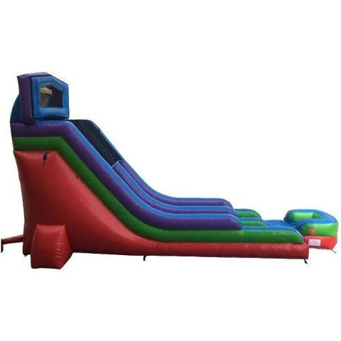 POGO Water Slides 18' Modular Retro Rainbow Inflatable Water Slide with Blower and Monster Truck Panel by POGO 7497 18' Modular Retro Rainbow Inflatable Water Slide Monster Truck Panel