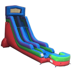 POGO Water Slides 18' Modular Retro Rainbow Inflatable Water Slide with Blower by POGO 754972324847 2731 18' Modular Retro Rainbow Water Slide w Blower by POGO SKU# 2731