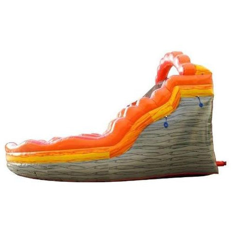 POGO Water Slides 19' Fire Marble Double Lane Curved Inflatable Water Slide with Blower by POGO 754972365789 5870 19' Fire Marble Double Lane Curved Inflatable Water Slide with Blower