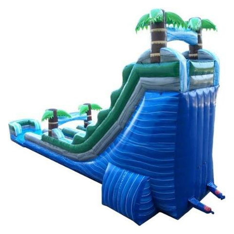 POGO Water Slides 22' Tropical Blue Marble Inflatable Water Slide with Blower by POGO 754972360975 3376 22' Tropical Blue Marble Inflatable Water Slide with Blower POGO 3376