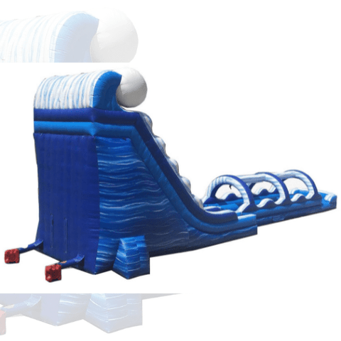 POGO Water Slides Blue Marble Inflatable Water Slide Slip n' Slide Combo with Blowers by POGO 754972360999 6005 Blue Marble Inflatable Water Slide Slip n' Slide Combo Blowers POGO