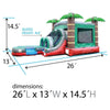 Image of POGO Water Slides Kids Tropical Red Marble Water Slide Bounce House Combo with Blower by POGO 754972359337 4313 Kids Tropical Red Marble Water Slide Bounce House Combo with Blower