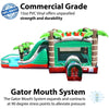 Image of POGO Water Slides Mega Tropical Red Marble Water Slide Bounce House Combo with Blower by POGO 754972360807 3356 Mega Tropical Red Marble Water Slide Bounce House Combo with Blower