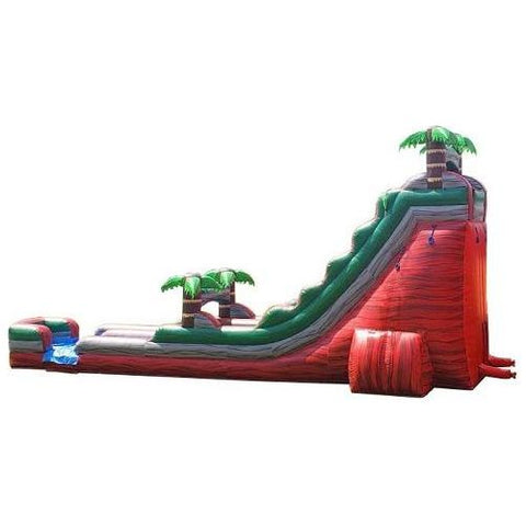 POGO WET N DRY COMBOS 22' Tropical Red Marble Inflatable Water Slide with Blower by POGO 754972360982 4128