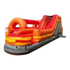 34' Fire Marble Water Slide and Slip n Slide Combo with Blower by POGO