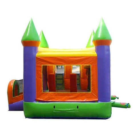 POGO WET N DRY COMBOS Kids Orange Bounce House and Double Lane Slide Combo with Blower by POGO 754972356312 2479 Kids Orange Bounce House and Double Lane Slide Combo with Blower POGO