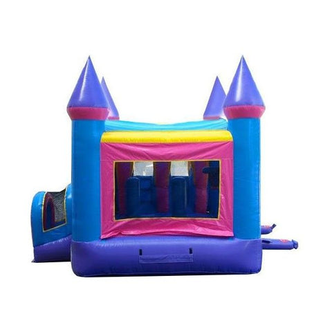 POGO WET N DRY COMBOS Kids Pink Bounce House and Double Lane Slide Combo with Blower by POGO 754972360586 2481